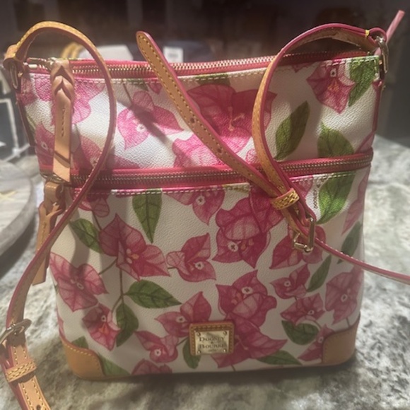 Dooney & Bourke Handbags - Dooney and Bourke BRAND NEW/RARE FLORAL FUSCHIA Pattern Crossbody Bag!